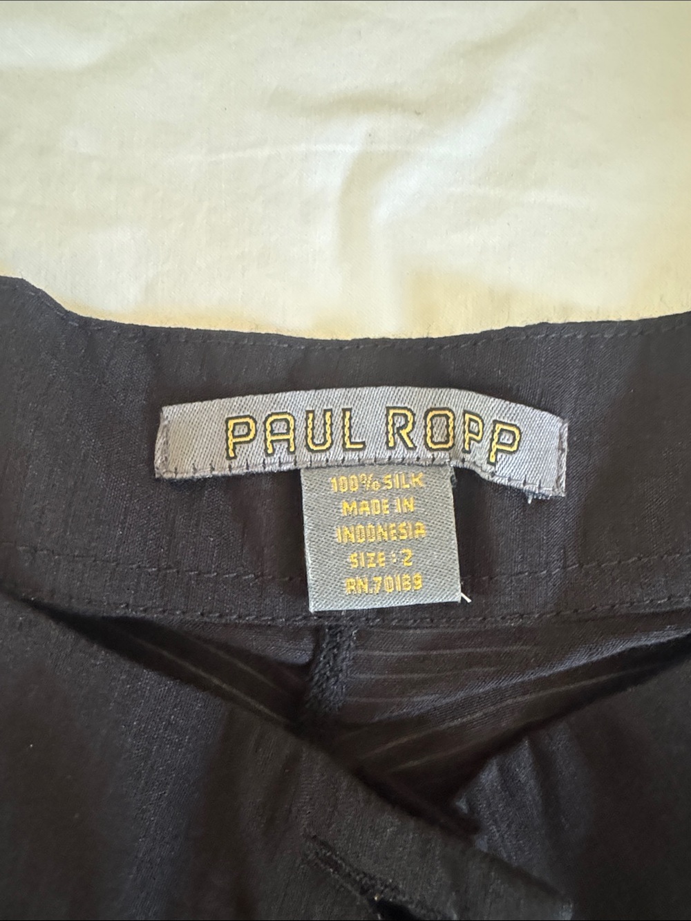 Women's Black Silk Pants